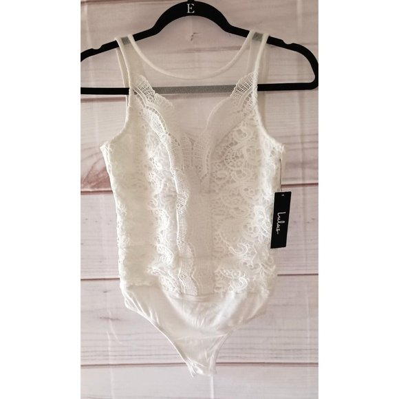 Lulu's lacey thong bodysuit size small - Picture 1 of 7
